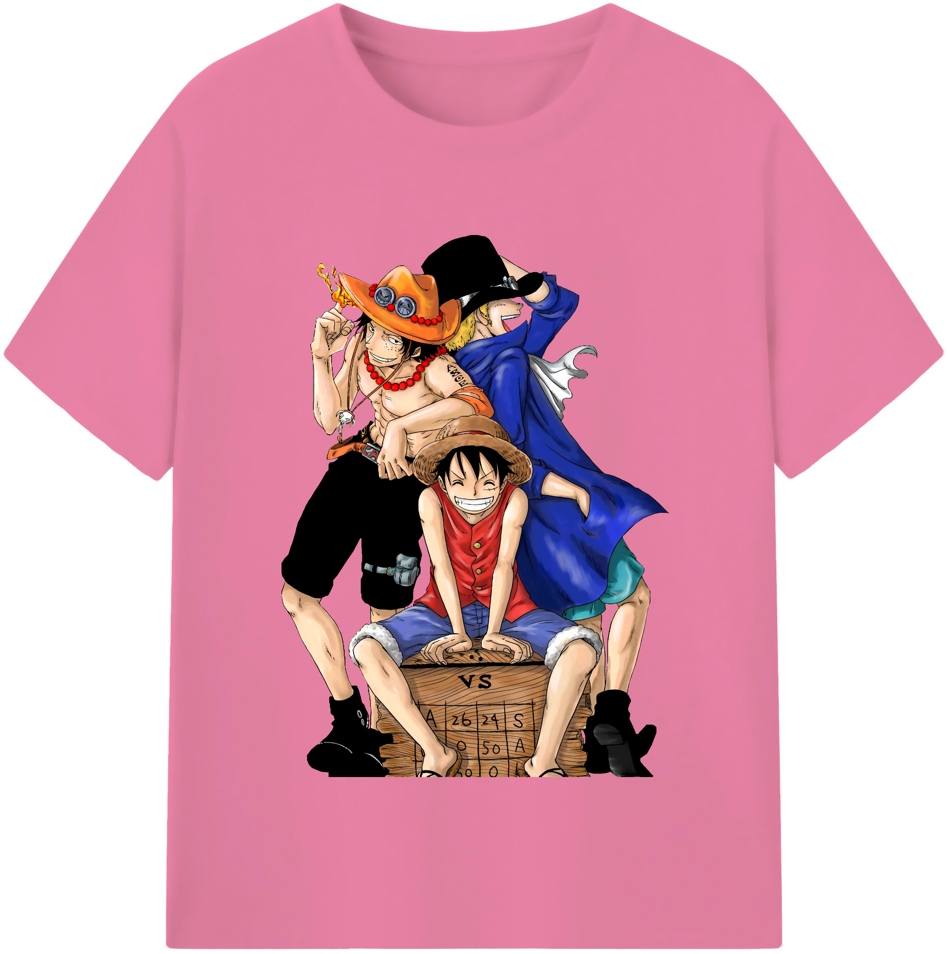 ワンピース モンキー・D・ルフィ ONE PIECE Monkey D. Luffy 綿100％半袖Tシャツ（フロントプリント）